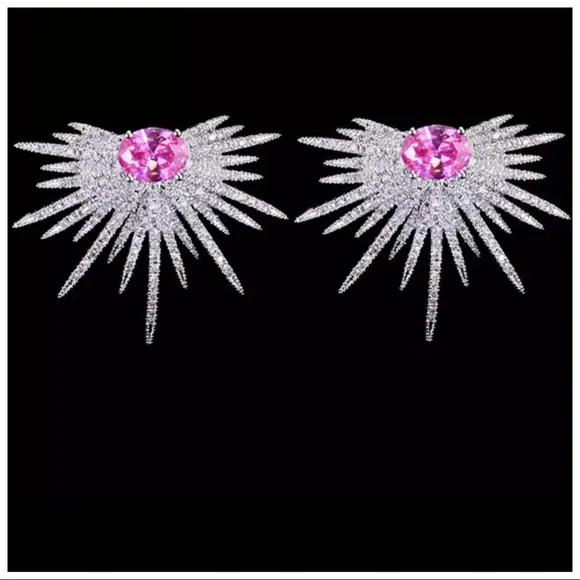 The Kamaly Starburst Zircon Earrings - Picture 5 of 7